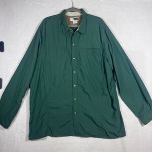 ExOfficio Insect Shield Mens 2XL Green Ripstop Long Sleeve Fishing Hiking Shirt